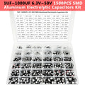 1500PCS SMD Electrolytic Capacitor Kit – 36 Values 1µF–1000µF Capacitor Assortment Kit Axl Default Title