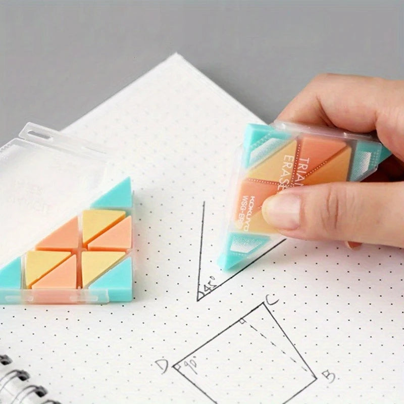 Multi-Pack Triangle Erasers – Pastel Colors for Sketching & School Pencil Eraser Set Axl
