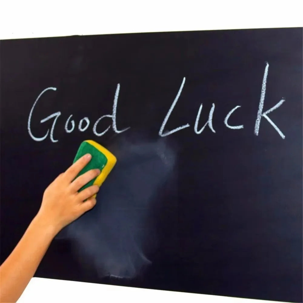 Removable Chalkboard Wall Sticker 45x100cm – Kids Learning Decal Chalkboard Wall Decal Axl black