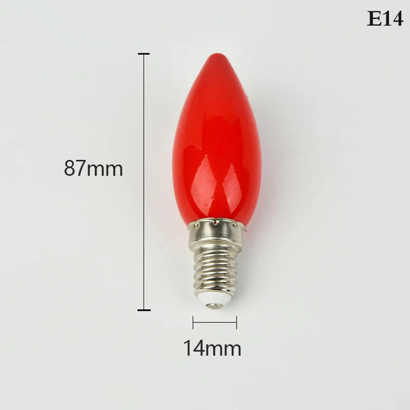 LED Altar Candle Bulb E12/E14 Red Temple Decorative Lamp Decorative LED Bulb Axl E14