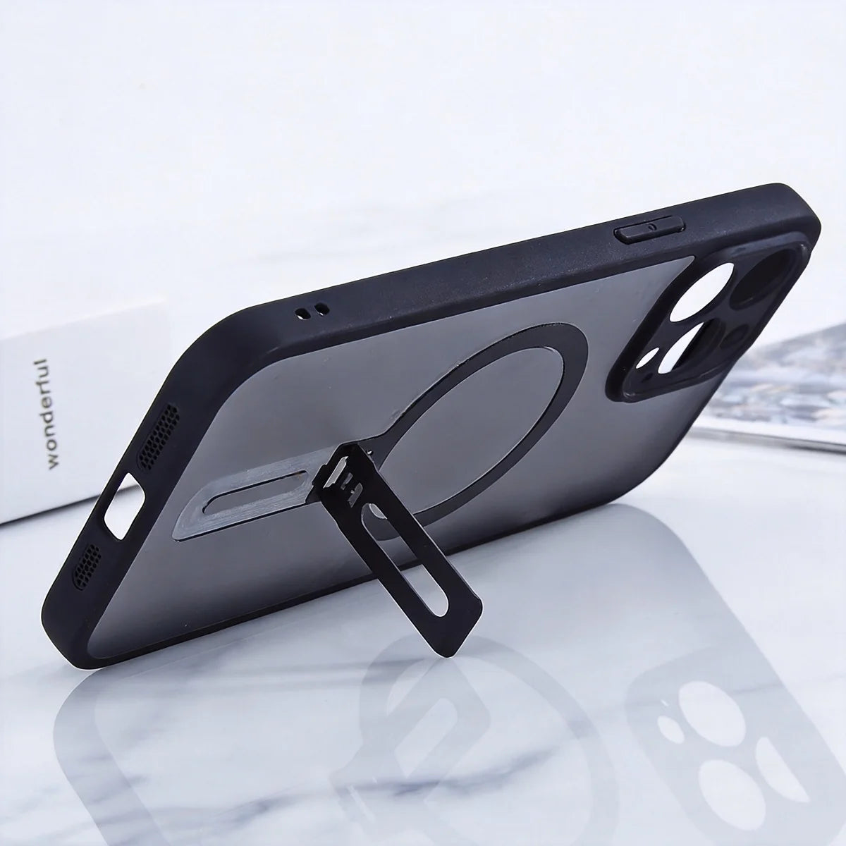 GUUGEI Slim Foldable Magnetic Phone Grip Stand for MagSafe iPhone Magnetic Phone Stand Axl