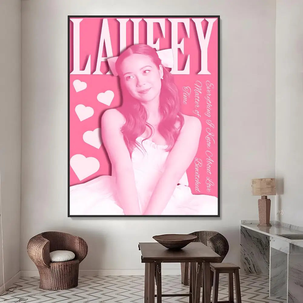 Laufey Poster Waterproof PVC Stickers – Wall Décor & Gift Wall Decor Stickers Axl White14 15X20cmNoframe