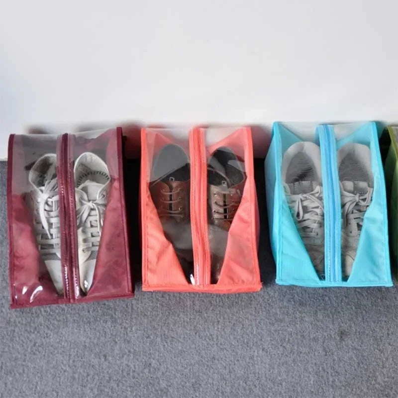 Portable PVC Shoe Storage Bag – Waterproof Dustproof Organizer Shoe Storage Bag Axl