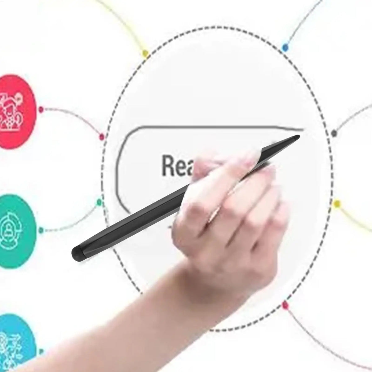 Dual-Tip Capacitive Stylus Pen for Touchscreen & Whiteboard Capacitive Stylus Pen Axl