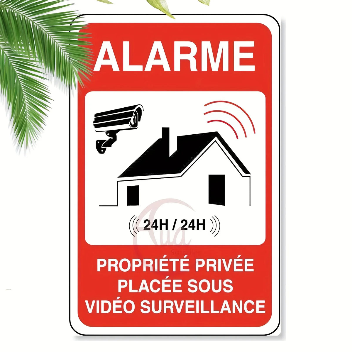Vintage Metal Security Warning Sign – Red & White 24/7 Vintage Metal Sign Axl aluminum sign aluminum 20x30cm