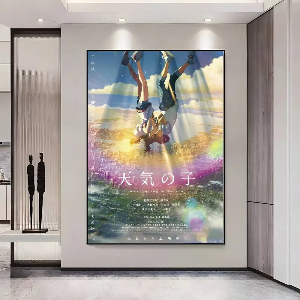 Weathering With You HD Wall Poster – Self-Adhesive Waterproof Wall Art Poster Axl z4 50X70cmNoframe