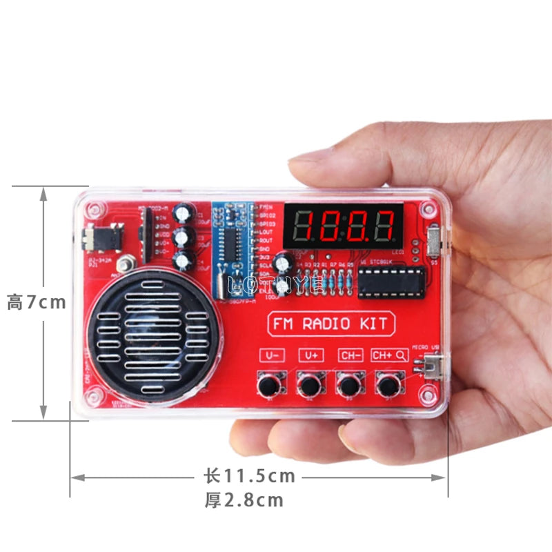 RDA5807 FM Radio DIY Kit – 3W Speaker, 50–108MHz Receiver DIY Electronics Kit Axl