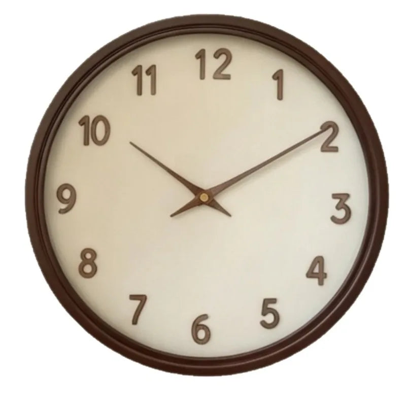 Modern Silent Wall Clock Brown – Minimalist Acrylic Home Decor Wall Clock Axl