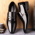 YBQJOO Men's High Gloss Slip-On Loafers | Business Dress Shoes Men's Dress Loafers Axl black 39