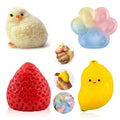 4-Piece Animal & Fruit Squeeze Fidget Toy Set | Party Favors Fidget Squeeze Toy Axl Default Title