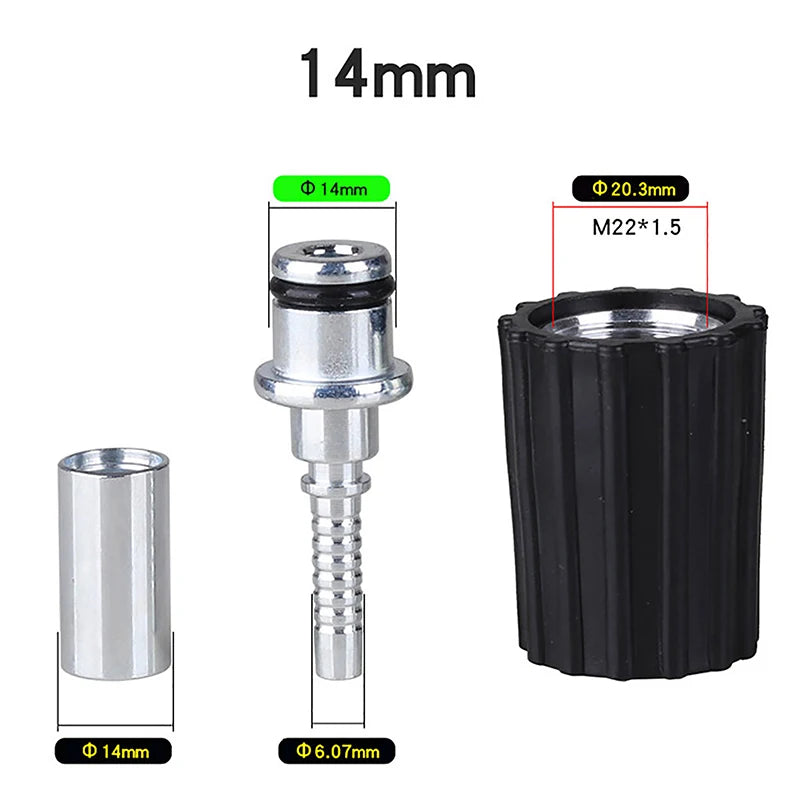 M22 Pressure Washer Hose Fitting D14/D15mm Ring Nut Connector Hose Fitting Connector Axl