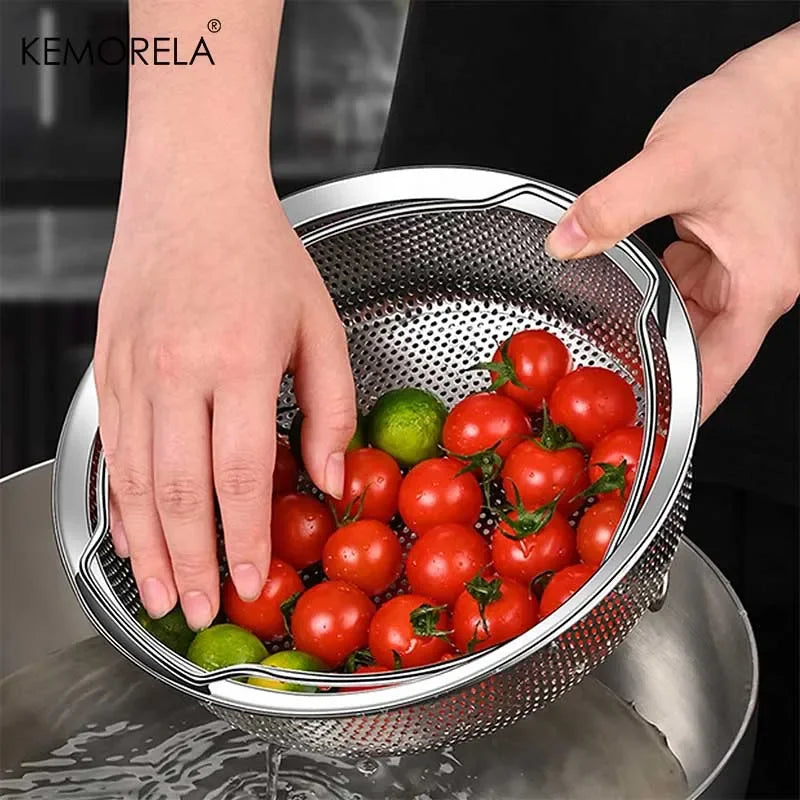 KEMORELA Stainless Steel Steam Basket with Foldable Handle Steamer Basket Axl