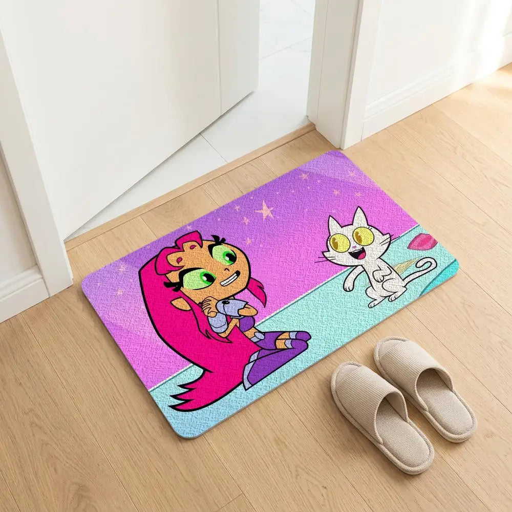 Teen Titans Go! Diatomite Bath Mat – Non-Slip & Quick Dry Diatomite Bath Mat Axl White4 40x60cm