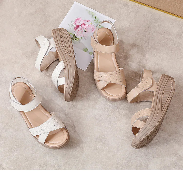 Women's Wedge Platform Sandals – Arch Support & Ankle Strap Wedge Sandals Axl
