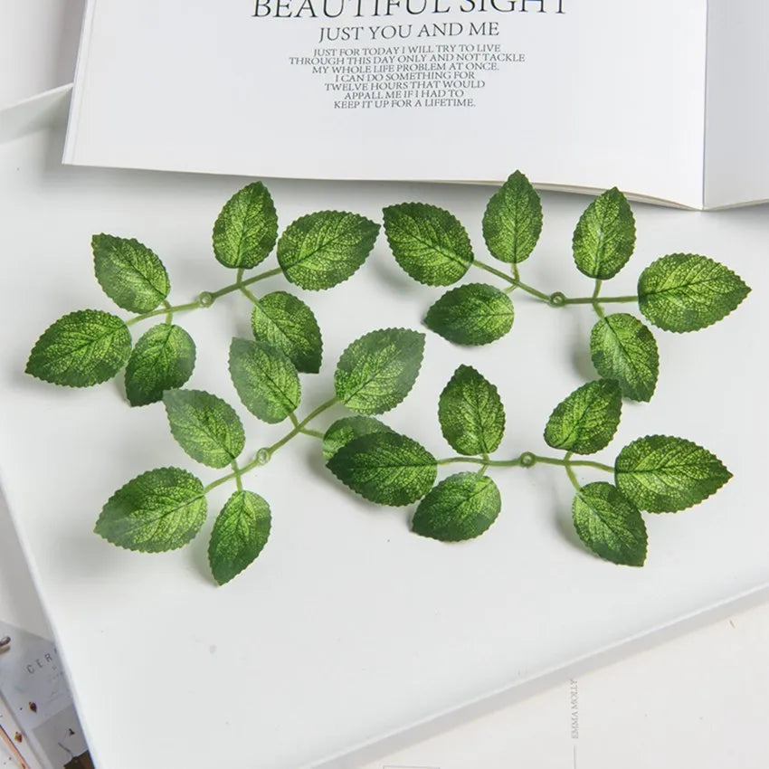 Artificial Silk Rose Leaves for Wedding, DIY & Home Decor Artificial Silk Leaves Axl