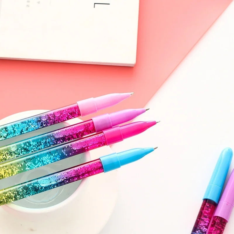 Glitter Liquid Quicksand Ballpoint Pens – 2-Pack Bling Set Novelty Ballpoint Pen Axl