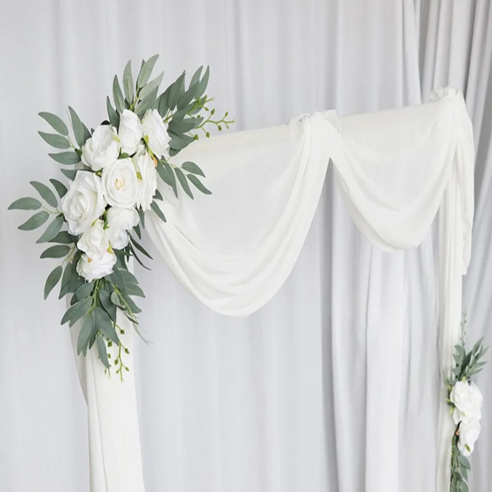 Boho Artificial Wedding Arch Flowers & Eucalyptus Garland 2pc Artificial Wedding Flowers Axl