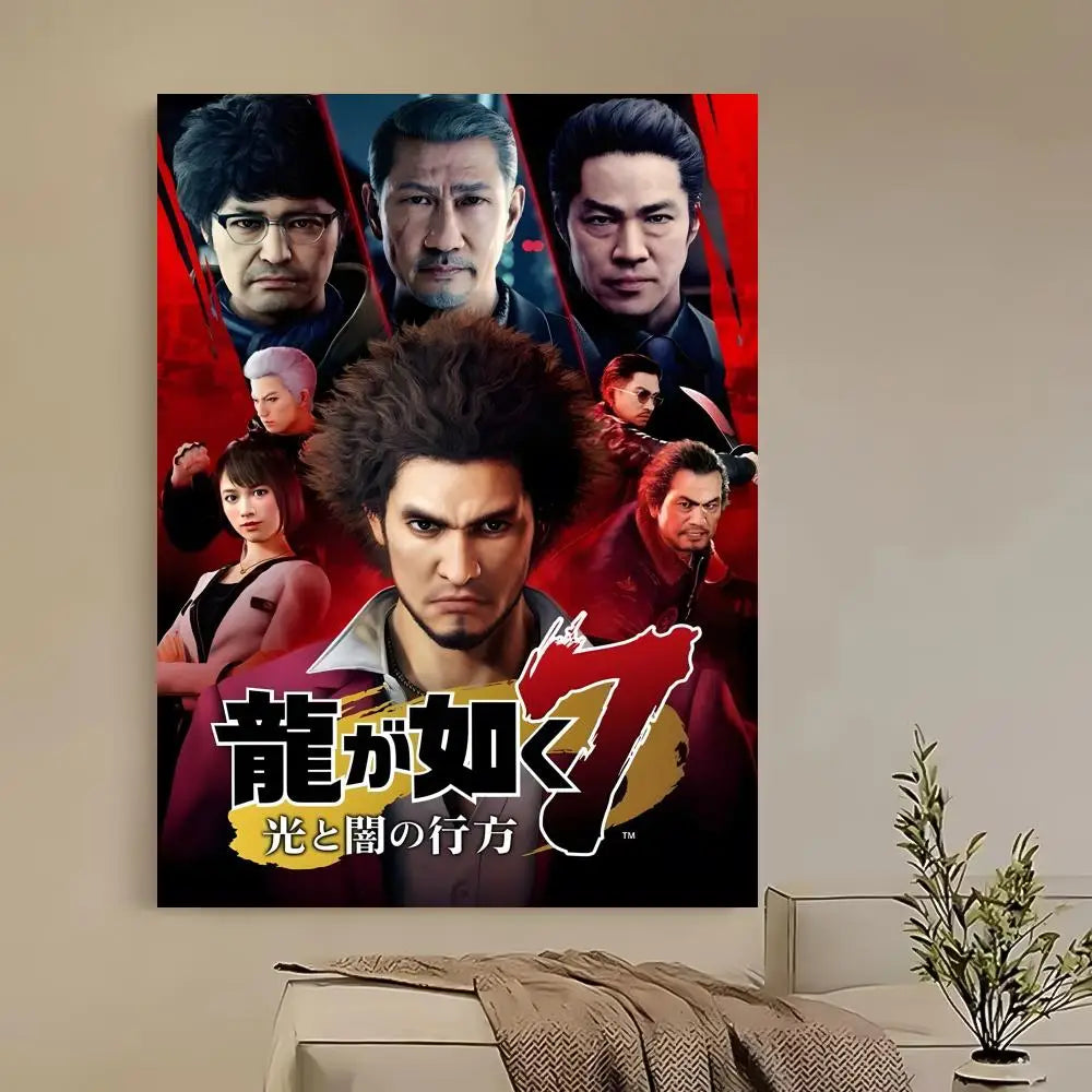 Yakuza Like a Dragon HD Game Poster – Self-Adhesive Waterproof Game Wall Poster Axl