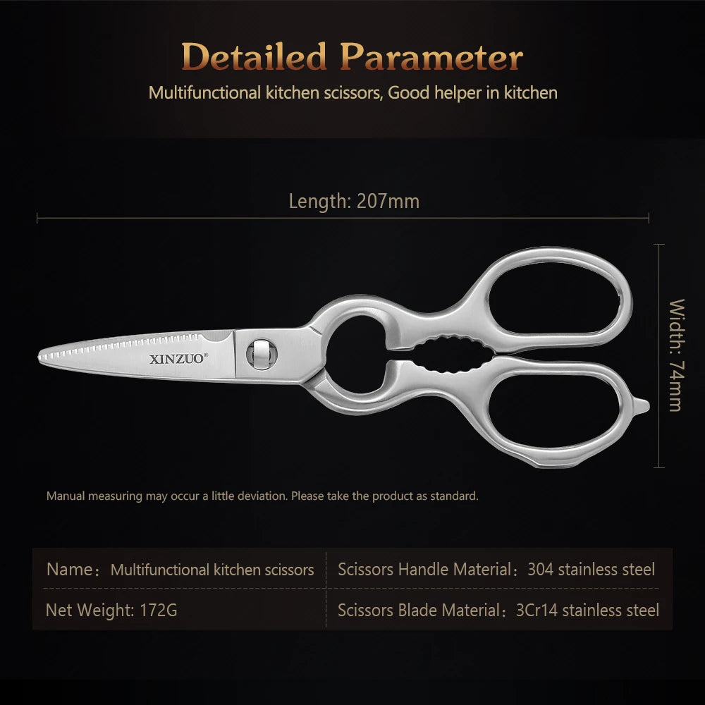 XINZUO Kitchen Scissors – Stainless Steel Poultry Shears Kitchen Scissors Axl