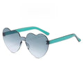 Heart Shape UV Sunglasses – Colorful Gradient Rimless Shades