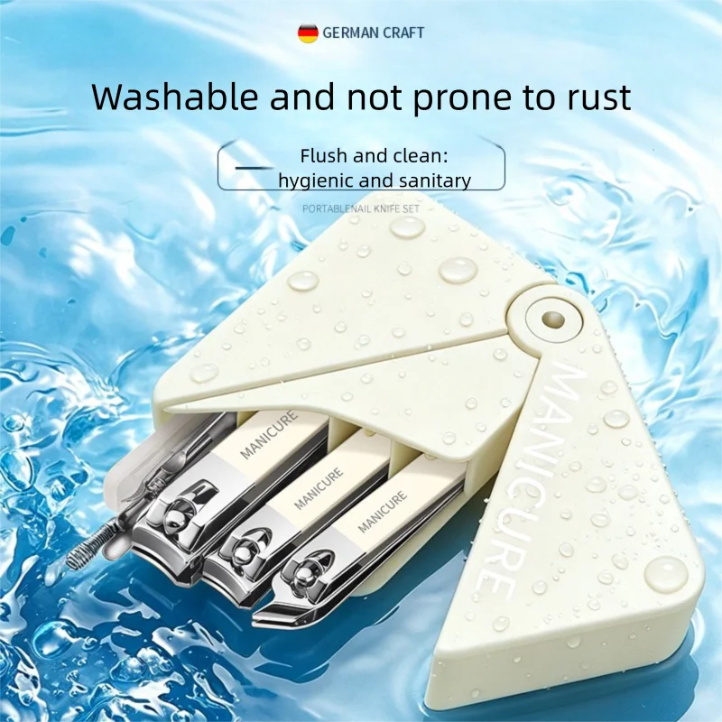 Professional Nail Clipper Set – Anti-Splash Stainless Steel Kit Nail Clipper Set Axl
