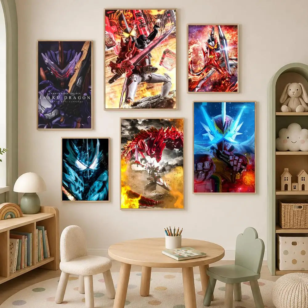 Cartoon Saber HD PVC Wall Art Poster – Self-Stick Waterproof Wall Art Poster Axl