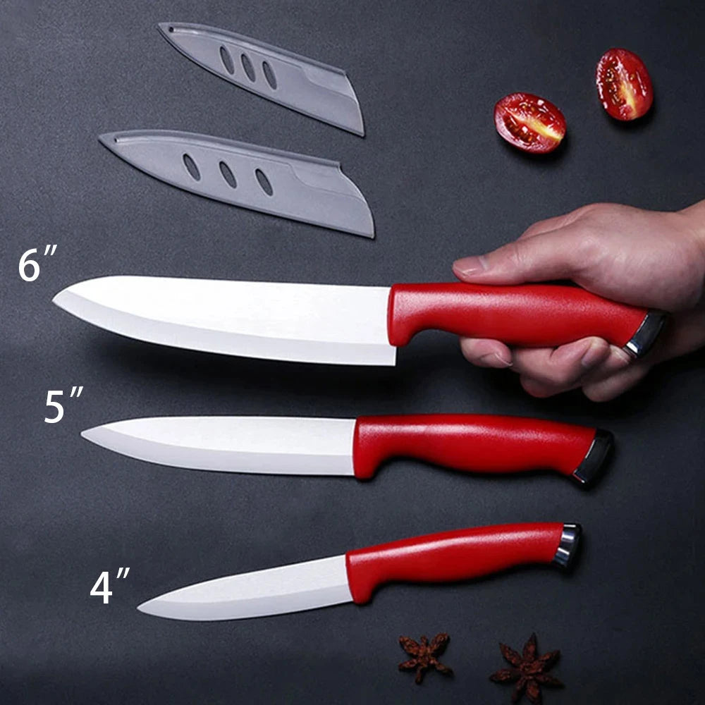 Professional Ceramic Kitchen Knife – Sharp 15.5cm Cleaver Blade Ceramic Kitchen Knife Axl