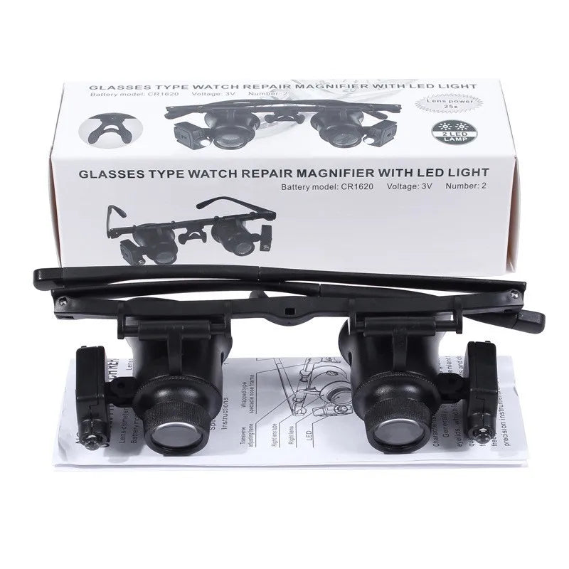 Double Eye Loupe Magnifier – Jewelry, Watch & Electronics Repair Magnifying Loupe Axl