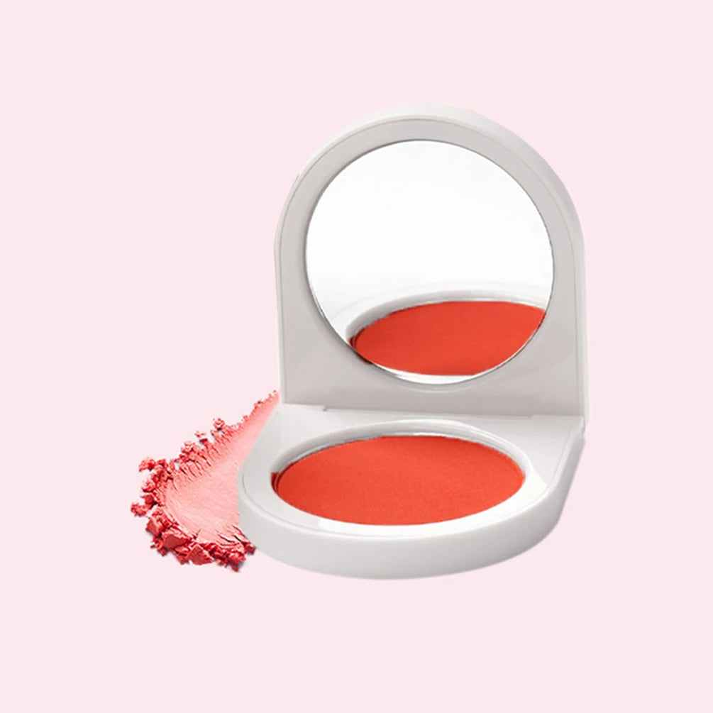 Vegan Blush Powder with Mirror – Long-Lasting Blusher Blush Powder Compact Axl White Tube 5pcs with logo