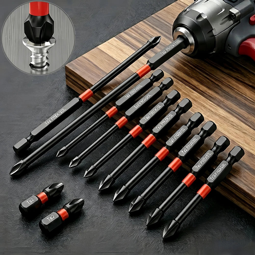 Magnetic Non-Slip Drill Bit Set | S2 Steel | 3, 6 & 12 Pc Drill Bit Set Axl