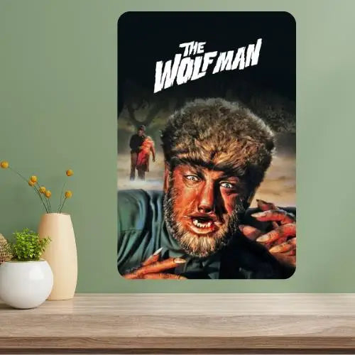 Wolf Man Classic Movie Metal Poster Sign – Vintage Wall Décor Metal Wall Sign Axl aluminum sign aluminum 40x30cm