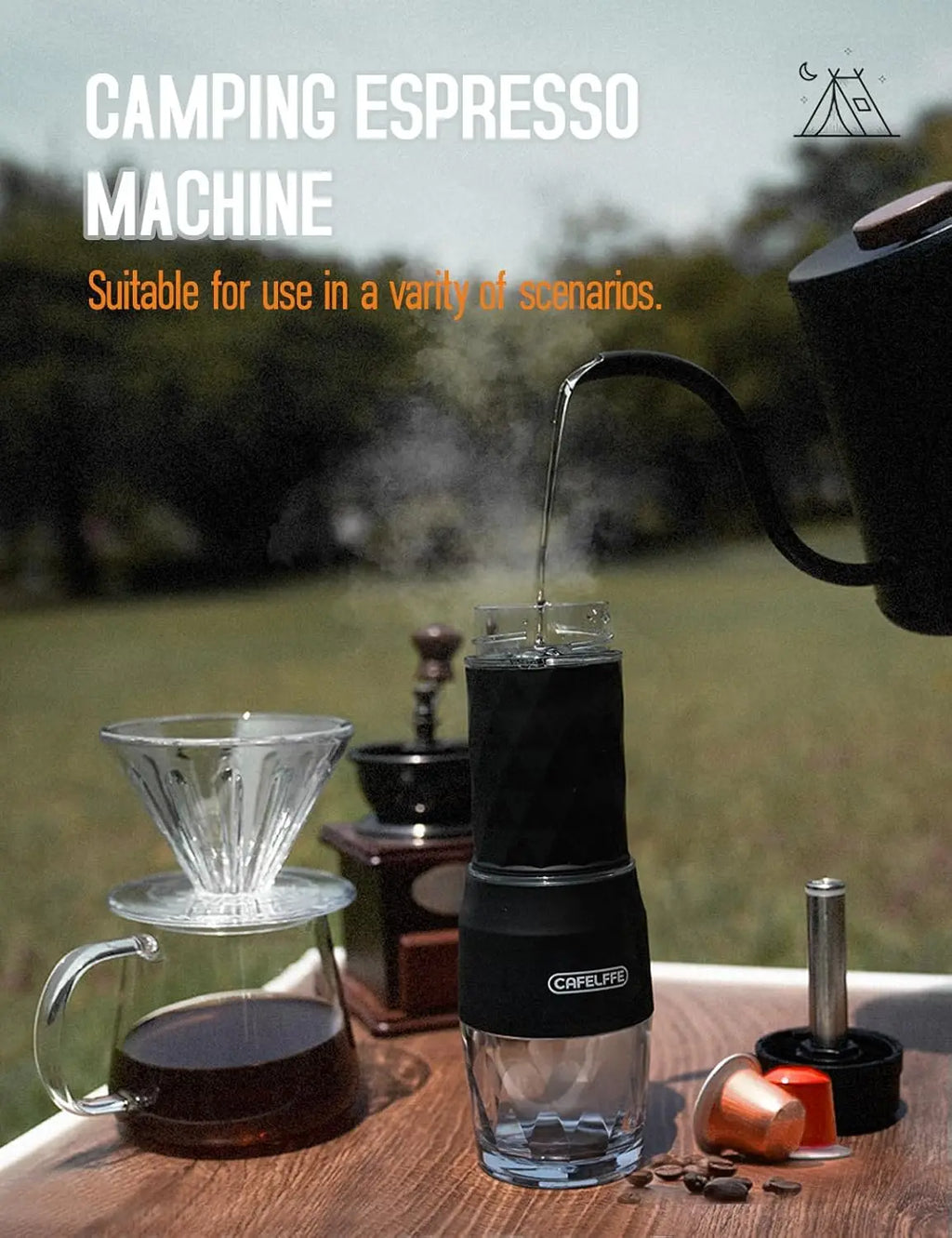 CAFELFFE MK-501 Portable 3-in-1 Manual Espresso Coffee Maker Portable Espresso Maker Axl