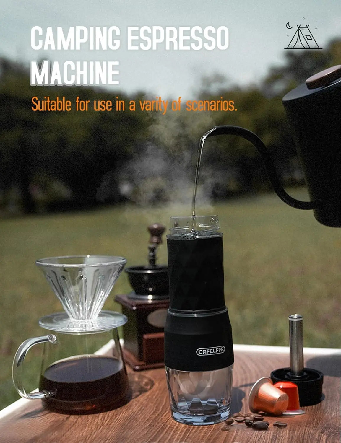 CAFELFFE MK-501 Portable 3-in-1 Manual Espresso Coffee Maker Portable Espresso Maker Axl