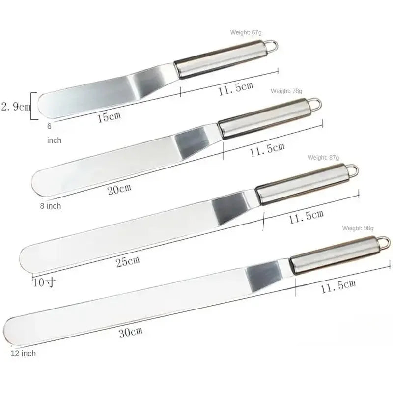 Stainless Steel Cake Icing Spatula 6 8 10 12 Inch Frosting Tool Cake Icing Spatula Axl