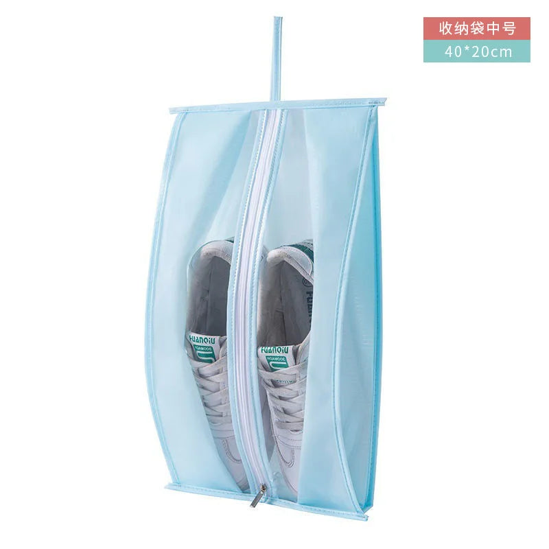 Portable PVC Shoe Storage Bag – Waterproof Dustproof Organizer Shoe Storage Bag Axl sky blue
