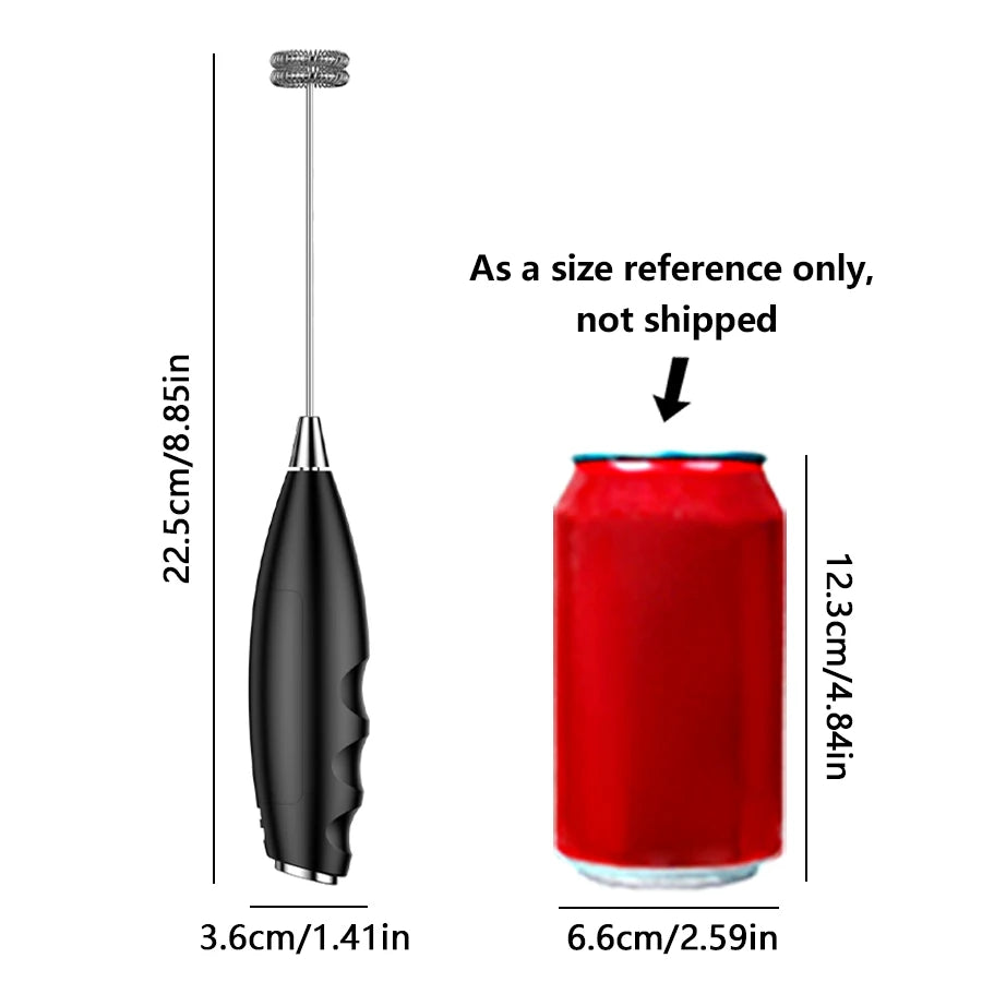 Handheld Milk Frother – Mini Foam Maker for Coffee & Lattes Handheld Milk Frother Axl Black