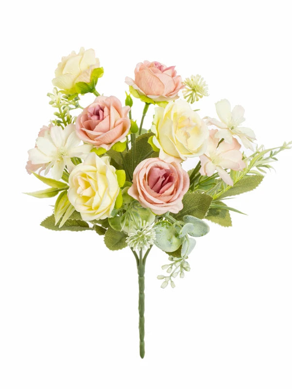 Silk Rose Artificial Flower Bouquet – Wedding & Home Decor Artificial Flower Bouquet Axl PURPLE 1 PC