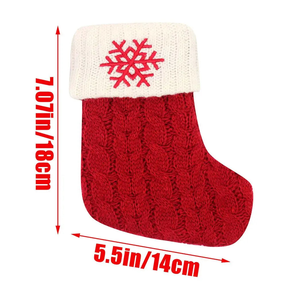 Knitted Christmas Stocking – Alphabet Letter Xmas Décor Gift Christmas Stocking Axl