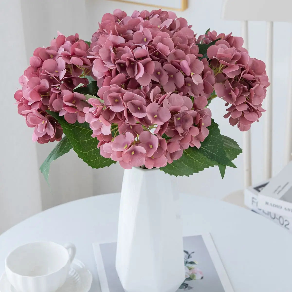 Silk Hydrangea Artificial Bouquet – Wedding & Home Décor Artificial Flower Bouquet Axl color 4 1pieces