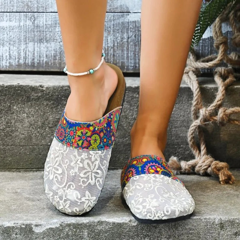 Women's Mesh Flat Slippers – Casual Street Style Summer Slides Women's Flat Slippers Axl