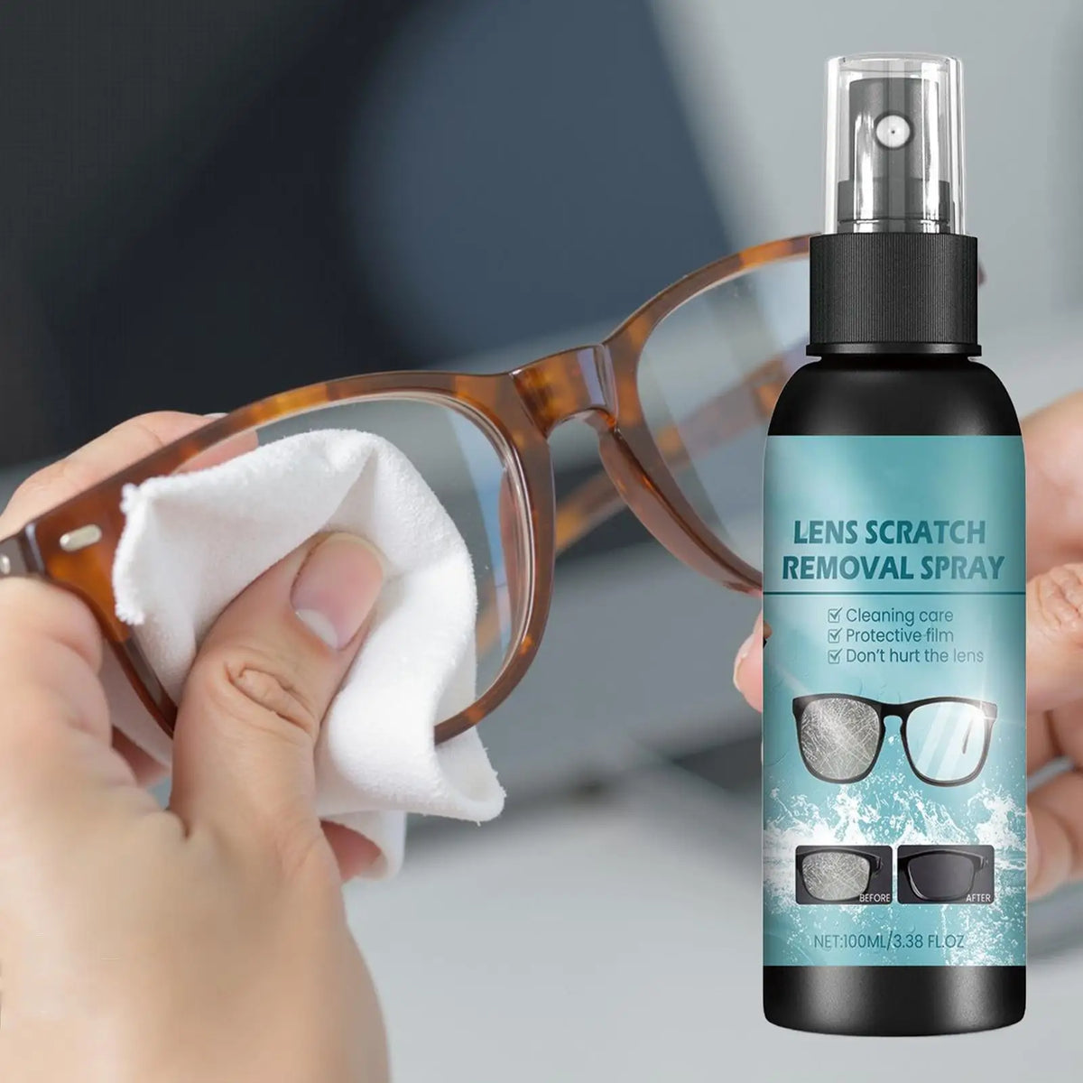 Eyeglass Lens Cleaner Spray – Removes Dust, Fingerprints & Scratches Lens Cleaner Spray Axl