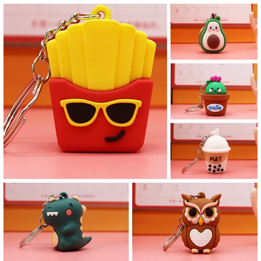 Kawaii Animal Mini Pencil Sharpener with Keychain – Cartoon Mini Pencil Sharpener Axl