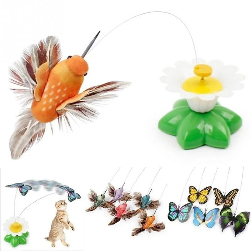 Electric Butterfly Flying Cat Toy – Flower Motion Teaser Interactive Cat Toy Axl bird