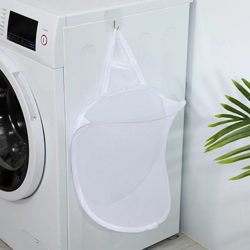 Wall-Mounted Foldable Laundry Basket – Breathable Mesh Hamper Laundry Hamper Axl