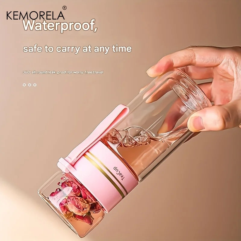 520ml Double-Walled Glass Tea Mug with Stainless Infuser Glass Tea Infuser Mug Axl
