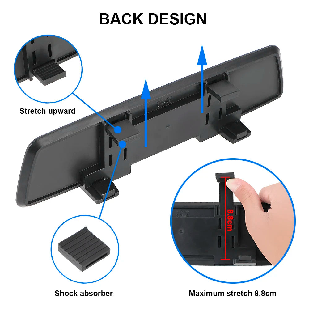 Wide-Angle Anti-Glare Car Rear View Mirror – HD Blue Glass Car Interior Mirror Axl