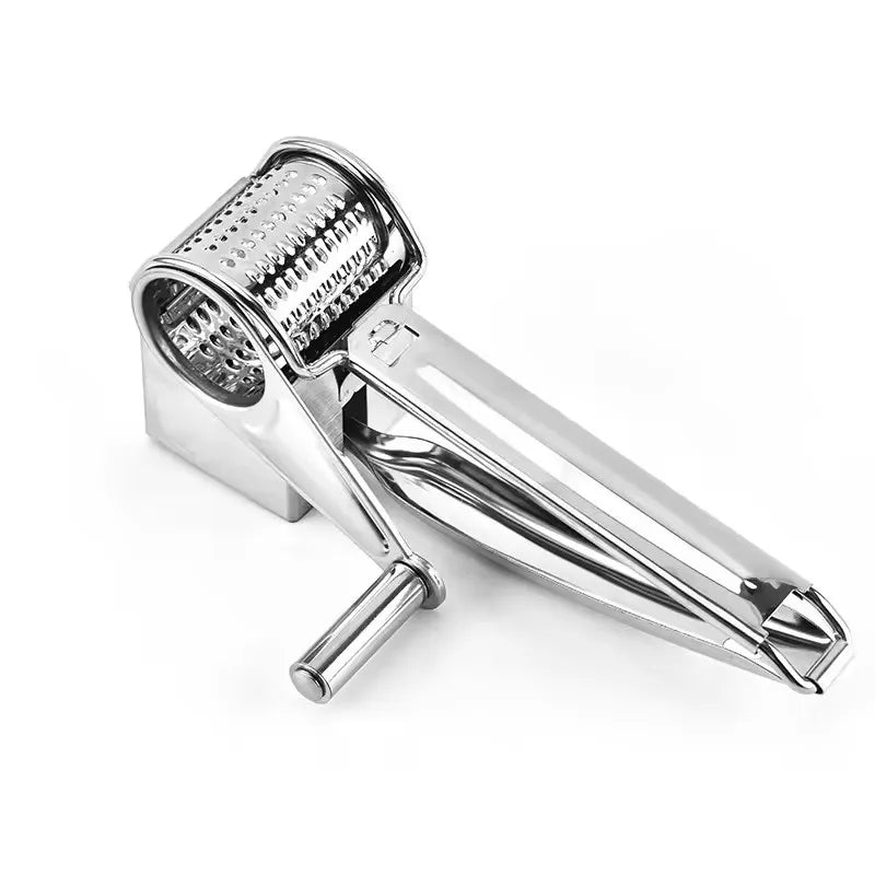 Rotary Cheese Grater – Stainless Steel Multi-Function Slicer Rotary Cheese Grater Axl Light Grey