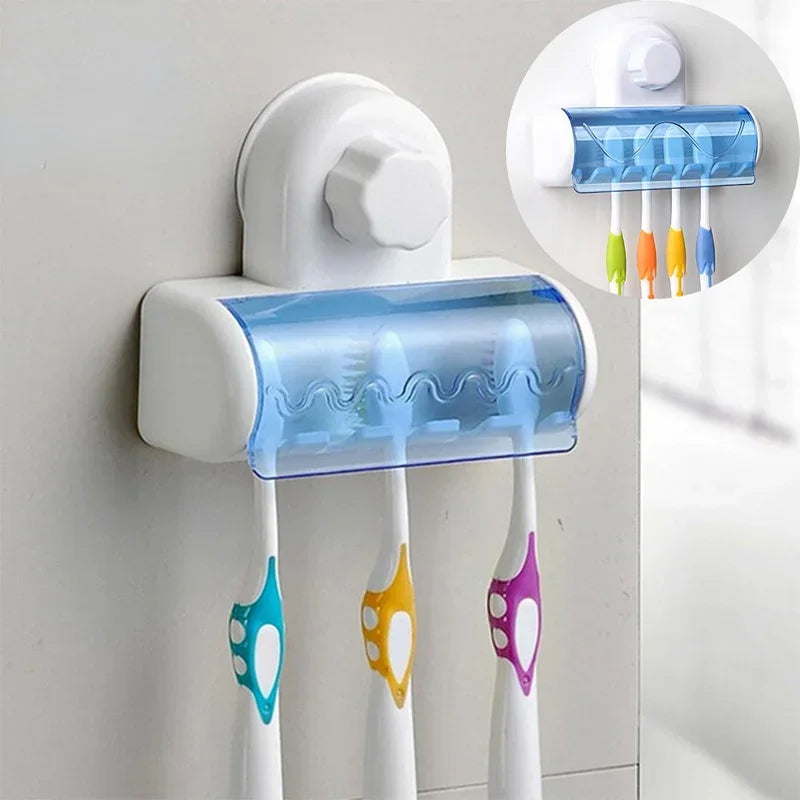 Wall Mounted Toothbrush Holder with Suction Cup | No Drill Toothbrush Holder Axl