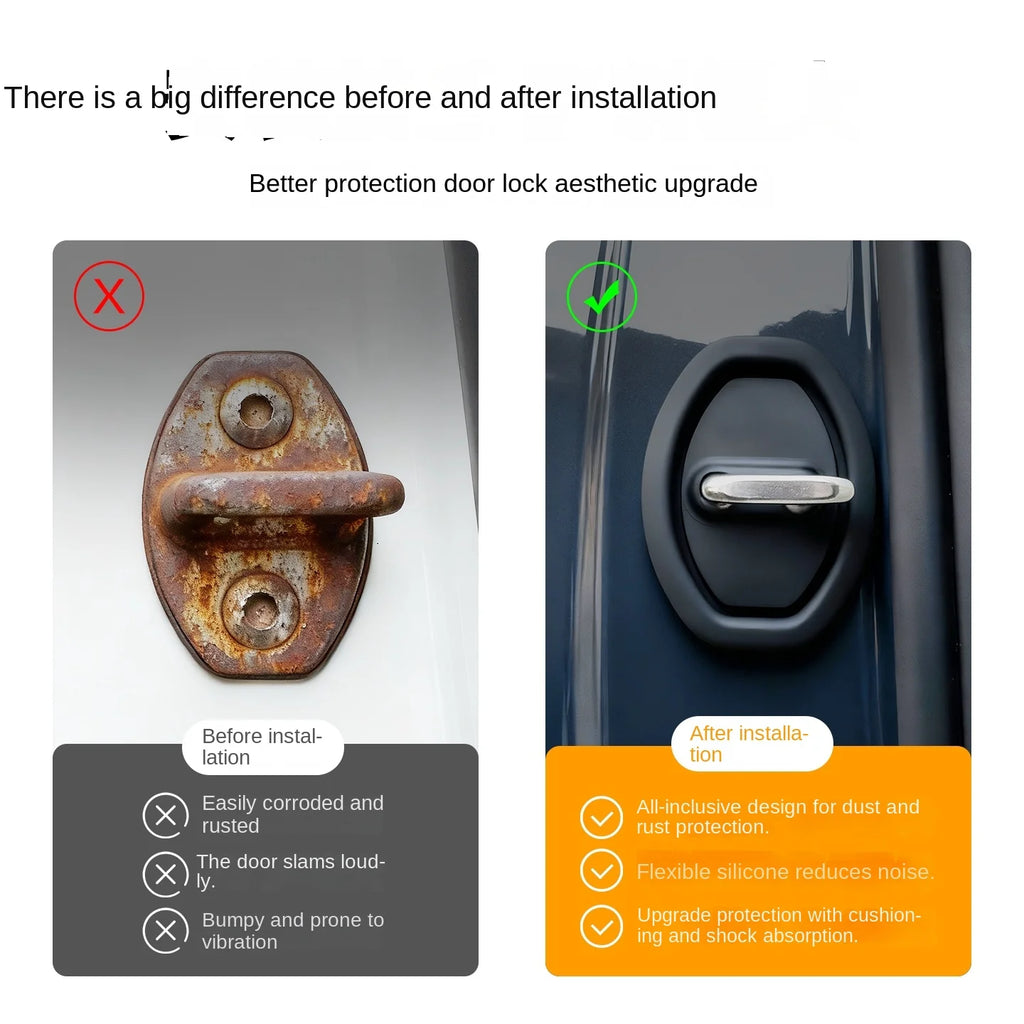 4-Pack Silicone Car Door Lock Cover – Anti-Collision Cushion Car Door Protector Axl