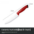 Ceramic Chef Knife Set with Sheaths – Sharp & Rust Proof Ceramic Chef Knife Axl Pearl red 6 inches